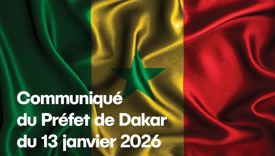 Communiqué du Préfet de Dakar du 13 janvier 2026